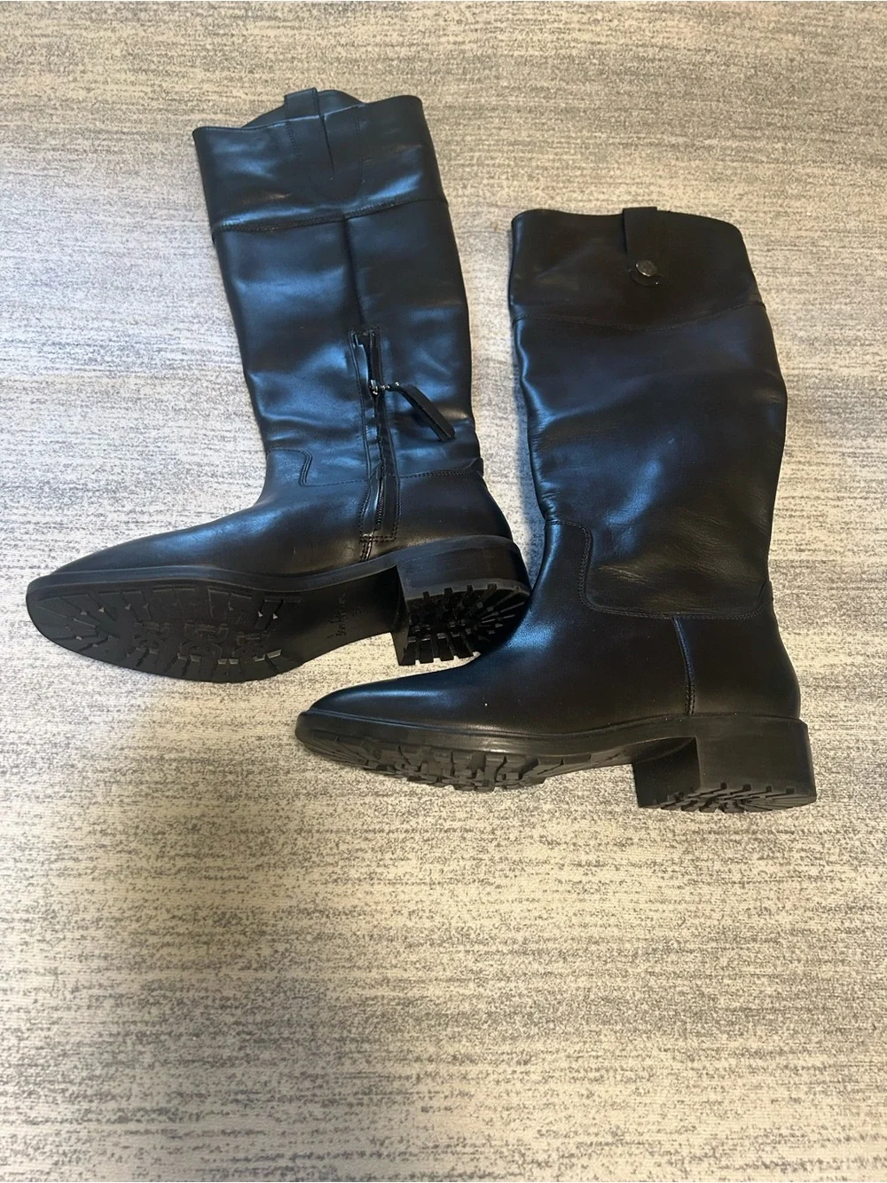 Sam Edelman Black Over-the-Knee Leather Boots